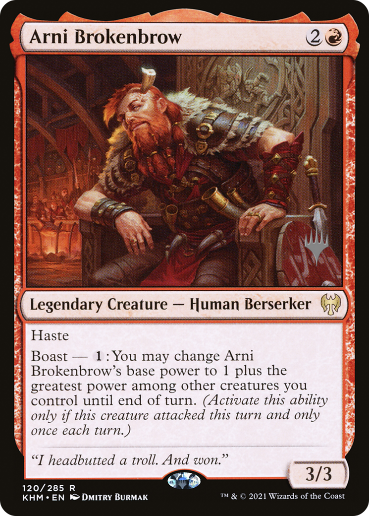 {R} Arni Brokenbrow (Promo Pack) [Kaldheim Promos][PP KHM 120]