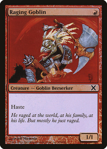 {C} Raging Goblin (Premium Foil) [Tenth Edition][FP 10E 224]