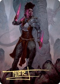 {A} Kaya the Inexorable Art Card (Gold-Stamped Signature) [Kaldheim Art Series][GS AKHM 058]