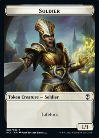 {T} Soldier (09) // Cat Beast Double-sided Token [Streets of New Capenna Commander Tokens][TNCC 009]
