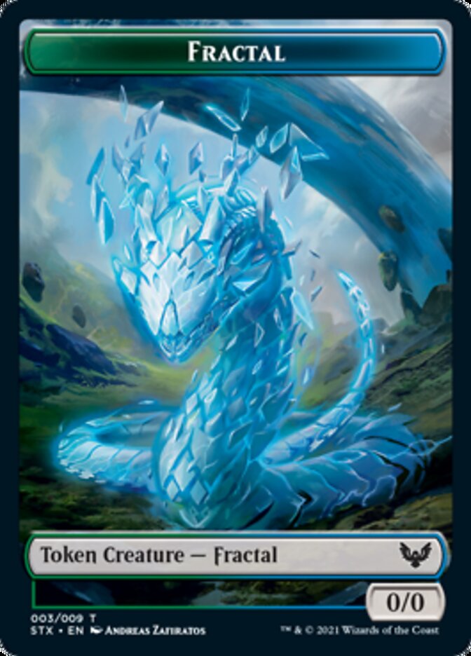 {T} Fractal Token [Strixhaven: School of Mages Tokens][TSTX 003]