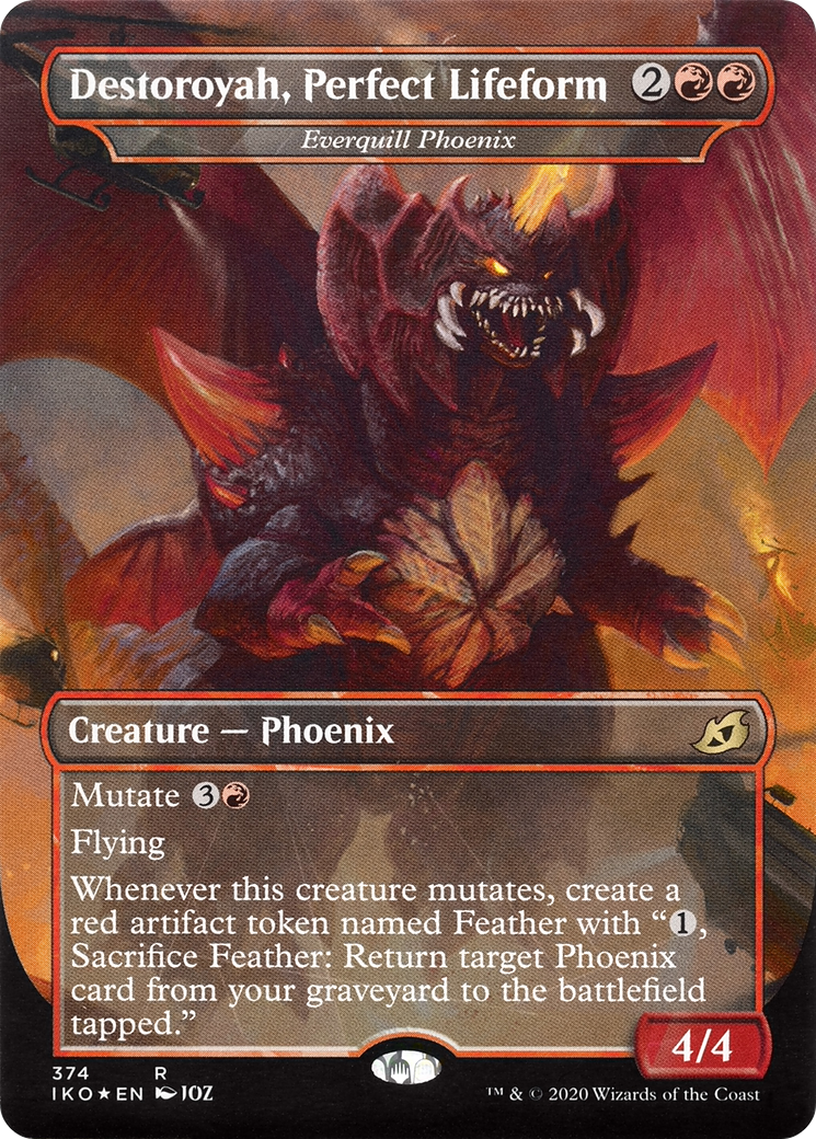 {R} Everquill Phoenix - Destoroyah, Perfect Lifeform (Godzilla Series) [Ikoria: Lair of Behemoths][IKO 374]