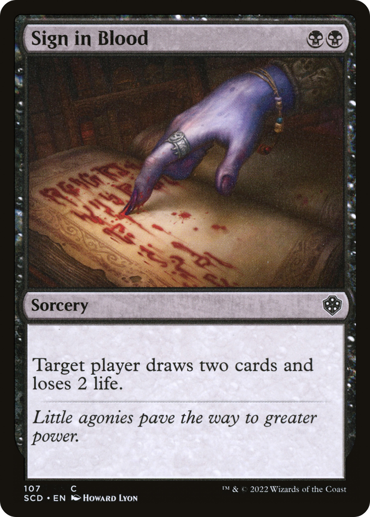 {C} Sign in Blood [Starter Commander Decks][SCD 107]