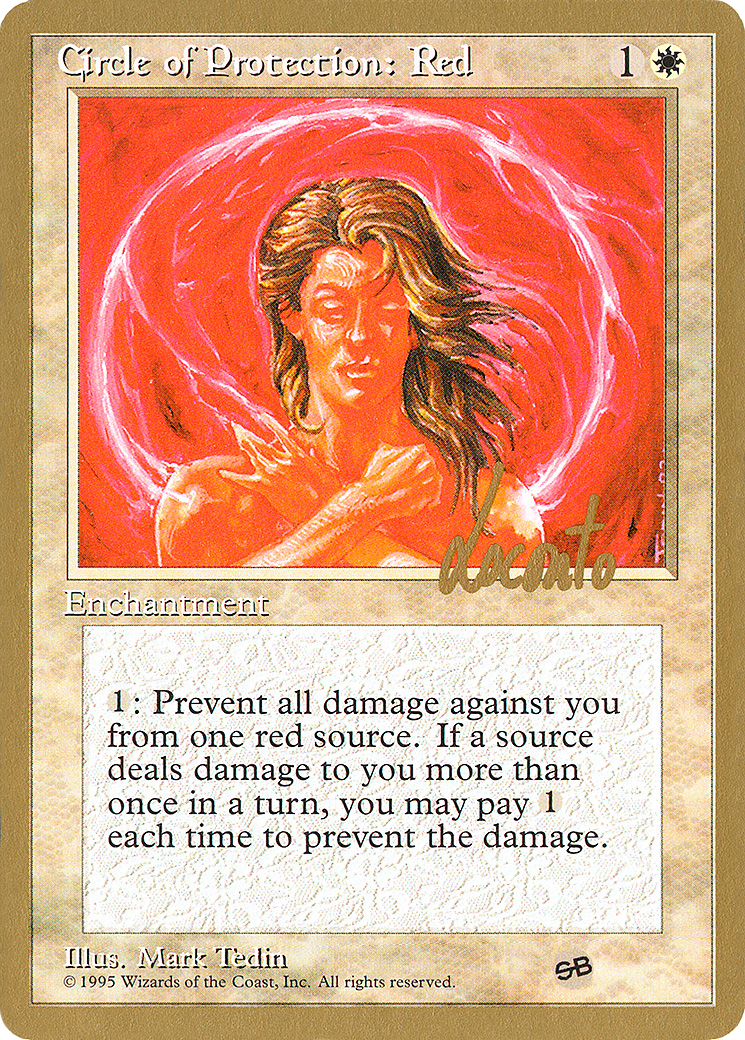 {C} Circle of Protection: Red (Michael Loconto) (SB) (4ED) [Pro Tour Collector Set][GB PTC ML17SB]