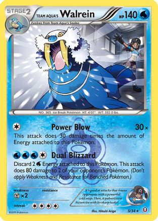 [PKM] Team Aqua's Walrein (5/34) [XY: Double Crisis]