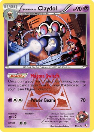 [PKM] Team Magma's Claydol (11/34) [XY: Double Crisis]