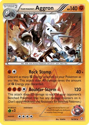 [PKM] Team Magma's Aggron (14/34) [XY: Double Crisis]