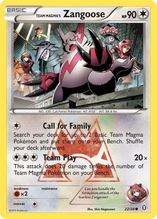 [PKM] Team Magma's Zangoose (22/34) [XY: Double Crisis]