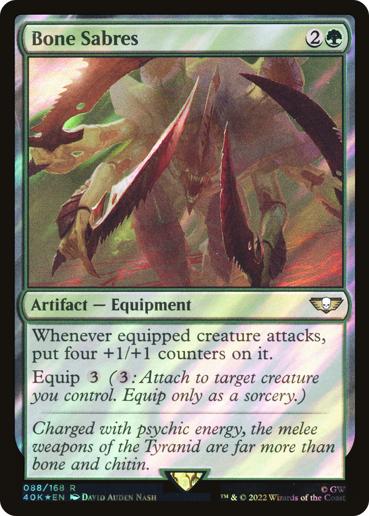 {R} Bone Sabres (Surge Foil) [Universes Beyond: Warhammer 40,000][SF 40K 088]