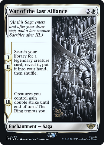 {R} War of the Last Alliance [The Lord of the Rings: Tales of Middle-Earth Prerelease Promos][PR LTR 036]