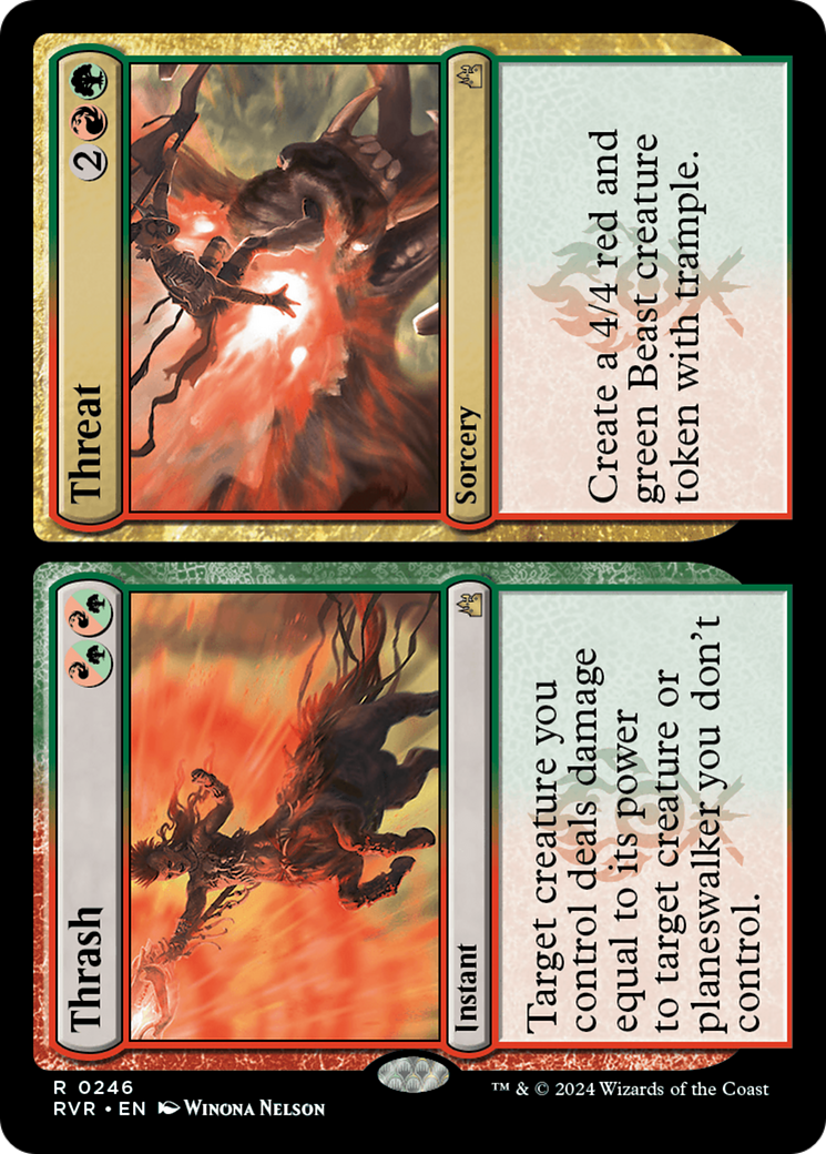 {R} Thrash // Threat [Ravnica Remastered][RVR 246]
