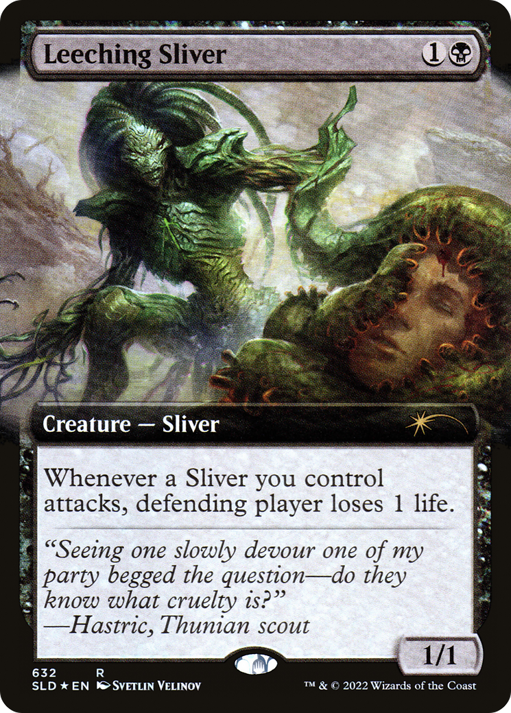 {R} Leeching Sliver (Extended Art) [Secret Lair Drop Promos][SLD 632]