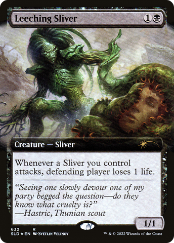 {R} Leeching Sliver (Extended Art) [Secret Lair Drop Promos][SLD 632]