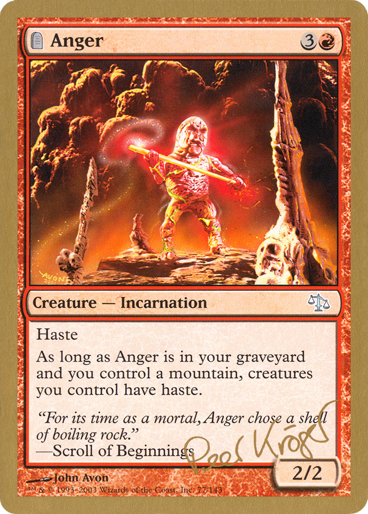 {C} Anger (Peer Kroger) [World Championship Decks 2003][GB WC03 PK77]
