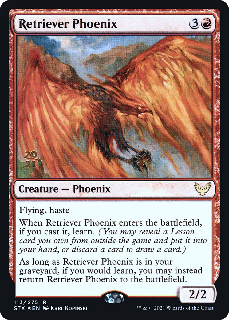 {R} Retriever Phoenix [Strixhaven: School of Mages Prerelease Promos][PR STX 113]