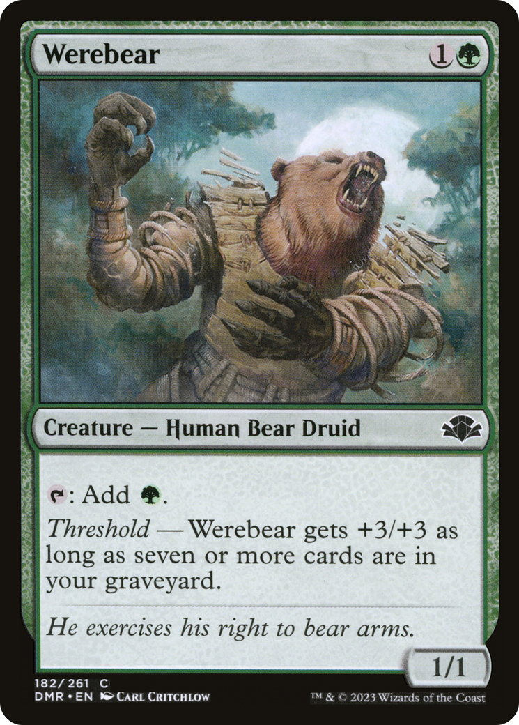 {C} Werebear [Dominaria Remastered][DMR 182]