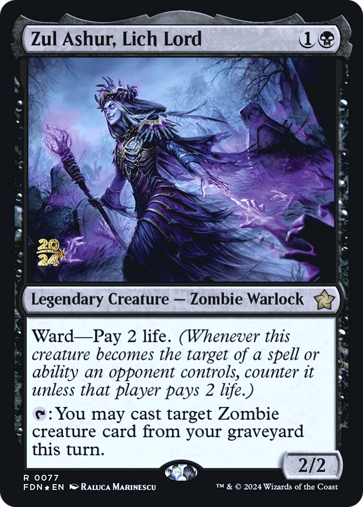 {@R} Zul Ashur, Lich Lord [Foundations Prerelease Promos][PR FDN 077]