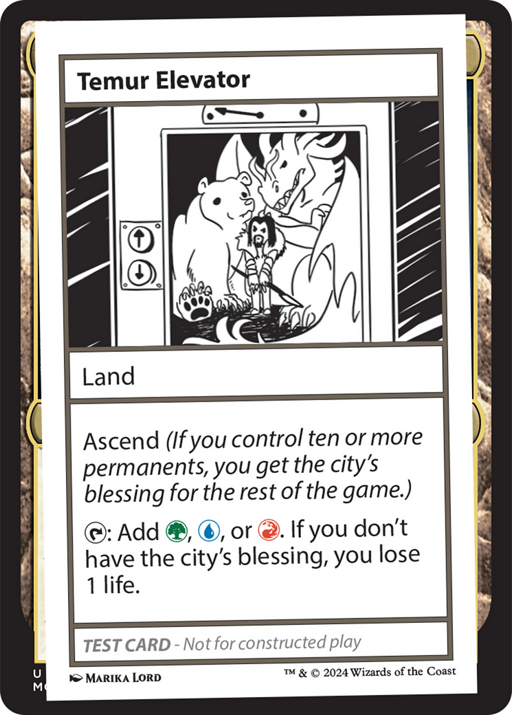 {C} Temur Elevator [Mystery Booster 2 Playtest Cards][MB2 PLAYTEST]