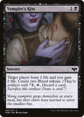 {C} Vampire's Kiss [Innistrad: Crimson Vow][VOW 136]
