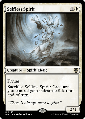 {R} Selfless Spirit [Bloomburrow Commander][BLC 153]
