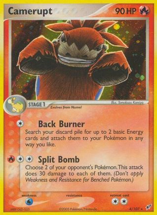 [PKM-R] Camerupt (4/107) (Stamped) [EX: Deoxys]