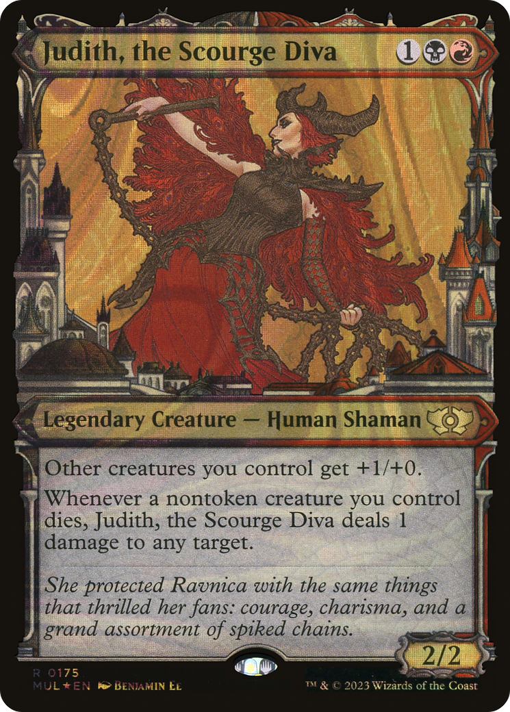 {R} Judith, the Scourge Diva (Halo Foil) [Multiverse Legends][MUL 175]
