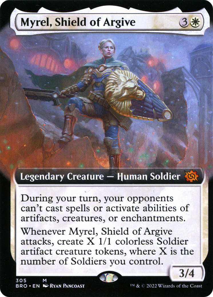 {R} Myrel, Shield of Argive (Extended Art) [The Brothers' War][BRO 305]