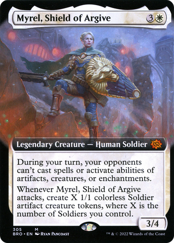 {R} Myrel, Shield of Argive (Extended Art) [The Brothers' War][BRO 305]