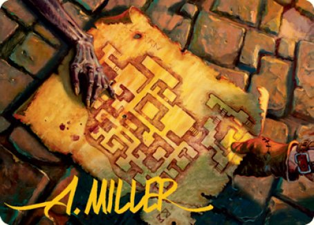 {A} Dungeon Map Art Card (Gold-Stamped Signature) [Dungeons & Dragons: Adventures in the Forgotten Realms Art Series][GS AAFR 057]