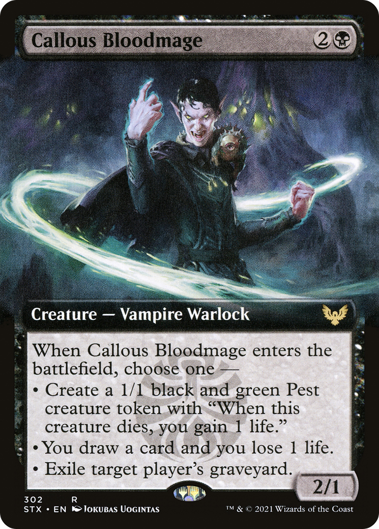 {R} Callous Bloodmage (Extended Art) [Strixhaven: School of Mages][STX 302]