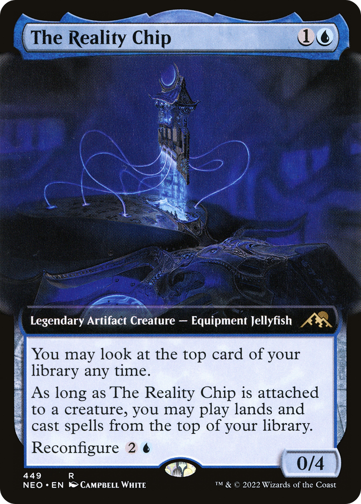 {R} The Reality Chip (Extended Art) [Kamigawa: Neon Dynasty][NEO 449]