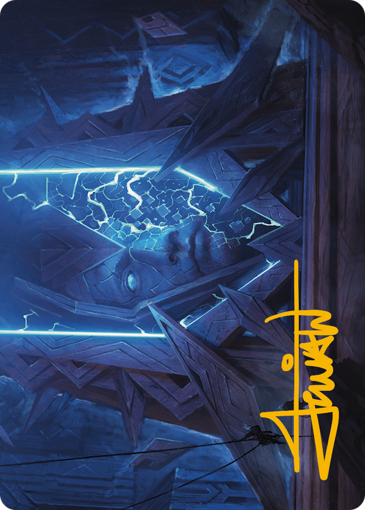 {A} Stone Idol Generator Art Card (Gold-Stamped Signature) [Modern Horizons 3 Art Series][GS AMH3 035]