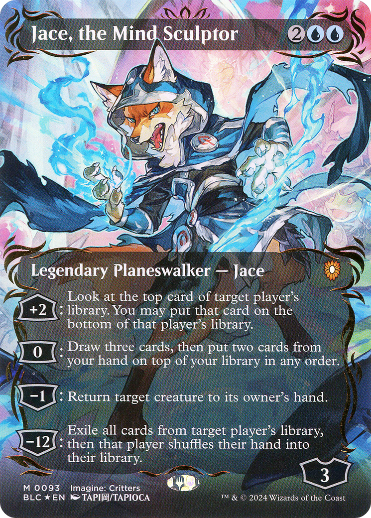 {R} Jace, the Mind Sculptor (Borderless) (Raised Foil) [Bloomburrow Commander][BLC 093]