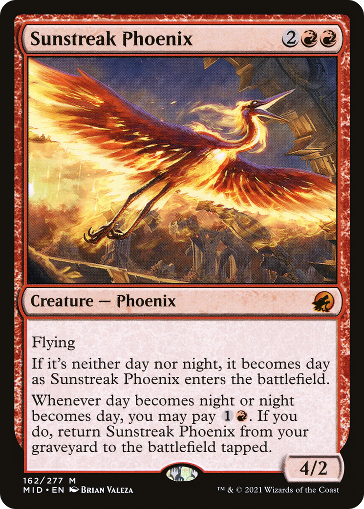 {R} Sunstreak Phoenix [Innistrad: Midnight Hunt][MID 162]