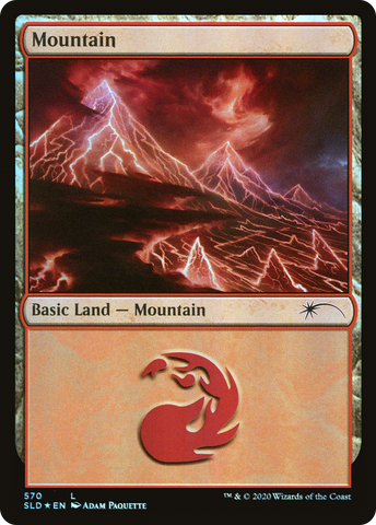 {B}[SLD 570] Mountain (Lightning) (570) [Secret Lair Drop Promos]