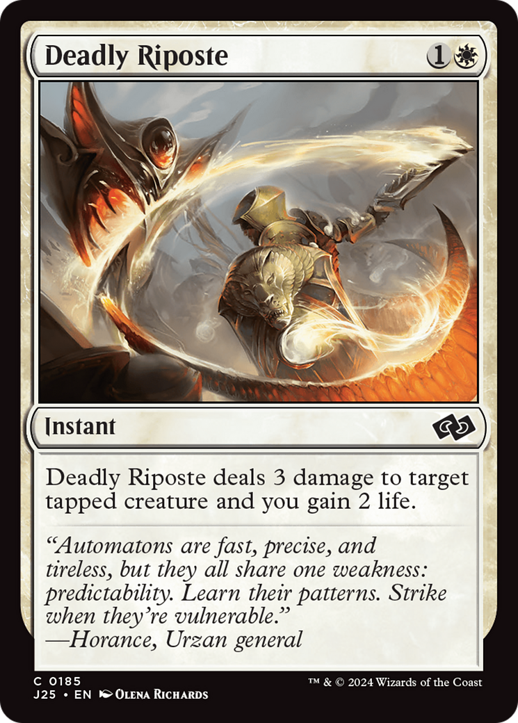 {C} Deadly Riposte [Foundations Jumpstart][J25 185]