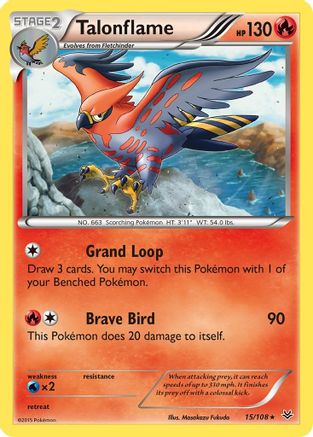 [PKM] Talonflame (15/108) [XY: Roaring Skies]