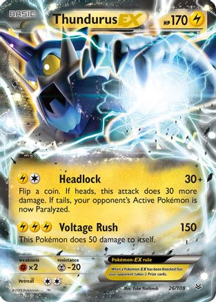 [PKM] Thundurus EX (26/108) [XY: Roaring Skies]