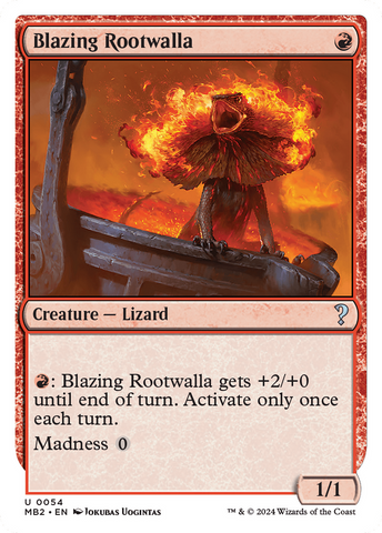 {C} Blazing Rootwalla (White Border) [Mystery Booster 2][MB2 054]