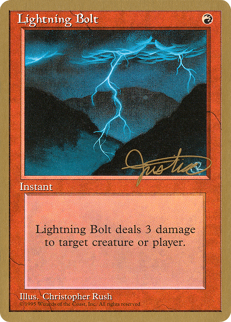 {C} Lightning Bolt (Mark Justice) [Pro Tour Collector Set][GB PTC MJ208]
