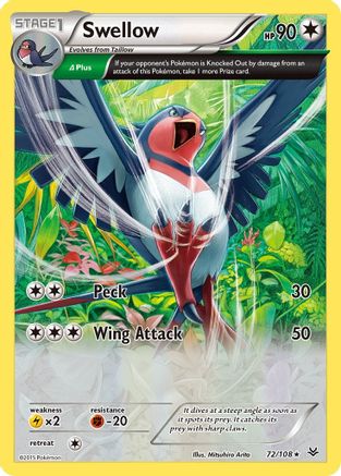 [PKM] Swellow (72/108) [XY: Roaring Skies]