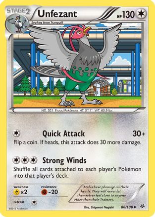 [PKM] Unfezant (80/108) [XY: Roaring Skies]