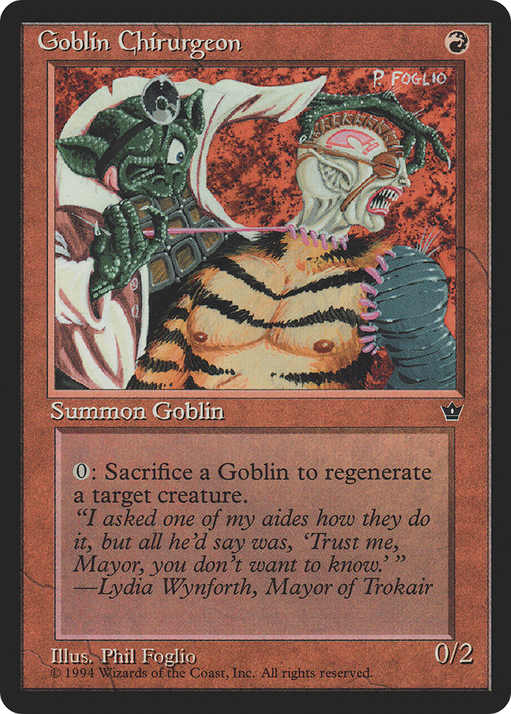 {C} Goblin Chirurgeon (Phil Foglio) [Fallen Empires][FEM 54B]
