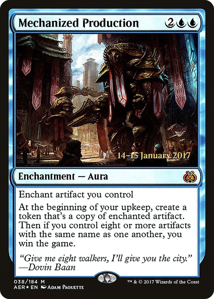{R} Mechanized Production [Aether Revolt Prerelease Promos][PR AER 038]