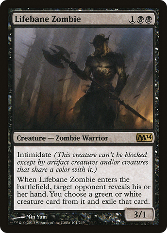 {R} Lifebane Zombie [Magic 2014][M14 101]