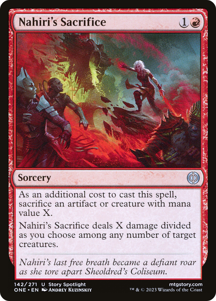 {C} Nahiri's Sacrifice [Phyrexia: All Will Be One][ONE 142]