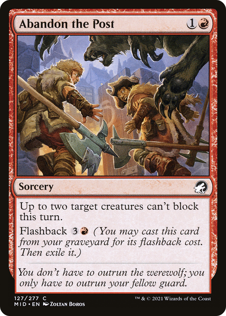 {C} Abandon the Post [Innistrad: Midnight Hunt][MID 127]
