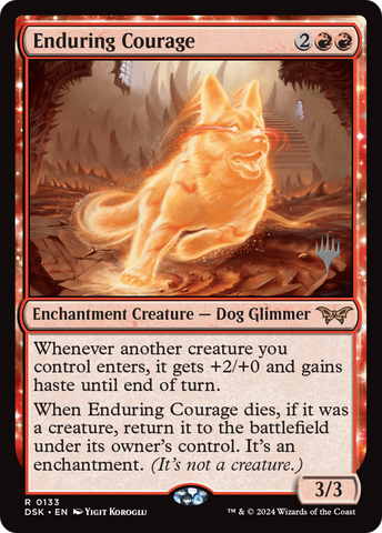 {@R} Enduring Courage [Duskmourn: House of Horror Promos][PP DSK 133]