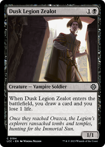 {C} Dusk Legion Zealot [The Lost Caverns of Ixalan Commander][LCC 194]