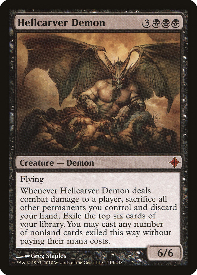 {R} Hellcarver Demon [Rise of the Eldrazi][ROE 113]